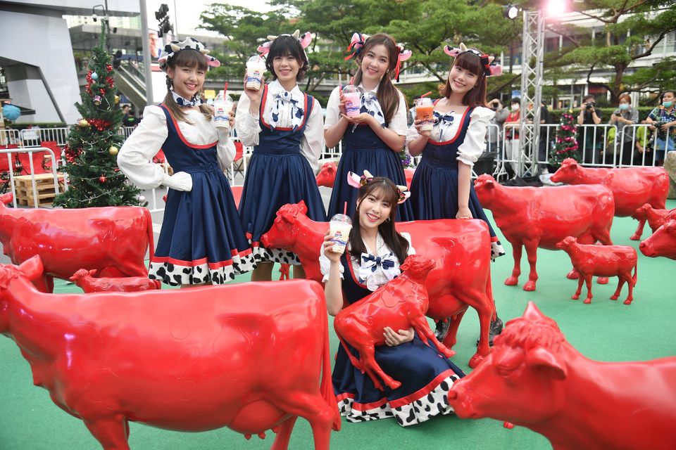 BNK48 เสิร์ฟแลนด์มาร์กความสุขแห่งใหม่ Milk Land COW PARATE อลังการพาเหรดวัวแดงกว่า 64ตัว!